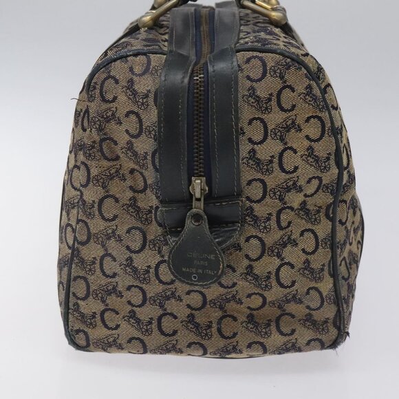 CELINE C Macadam Hand Bag Canvas Navy Auth bs23204 - Picture 5 of 16